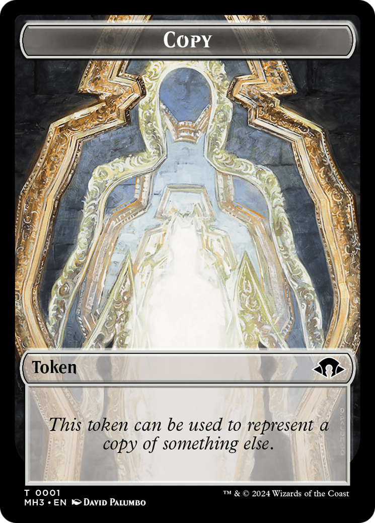 Dragon (Ripple Foil) // Copy Double-Sided Token [Modern Horizons 3 Commander Tokens]