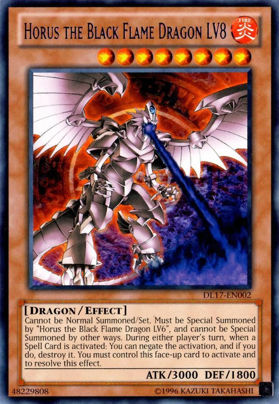 Horus the Black Flame Dragon LV8 (Purple) [DL17-EN002] Rare