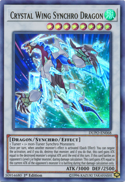 Crystal Wing Synchro Dragon [DUPO-EN068] Ultra Rare