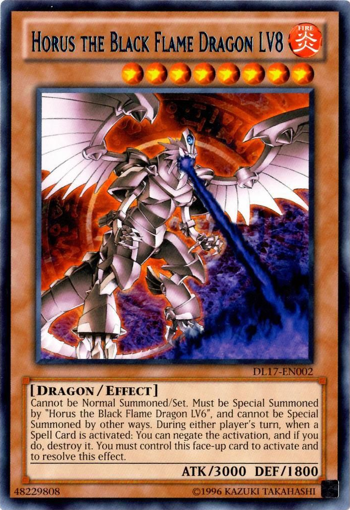 Horus the Black Flame Dragon LV8 (Blue) [DL17-EN002] Rare