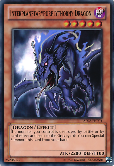 Interplanetarypurplythorny Dragon [AP02-EN004] Super Rare