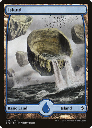 Island (258) - Full Art [Battle for Zendikar]