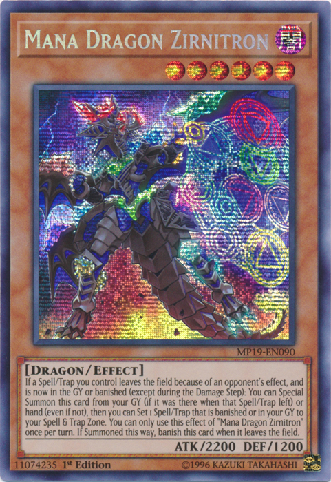 Mana Dragon Zirnitron [MP19-EN090] Prismatic Secret Rare