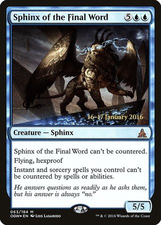 Sphinx of the Final Word [Oath of the Gatewatch Promos]